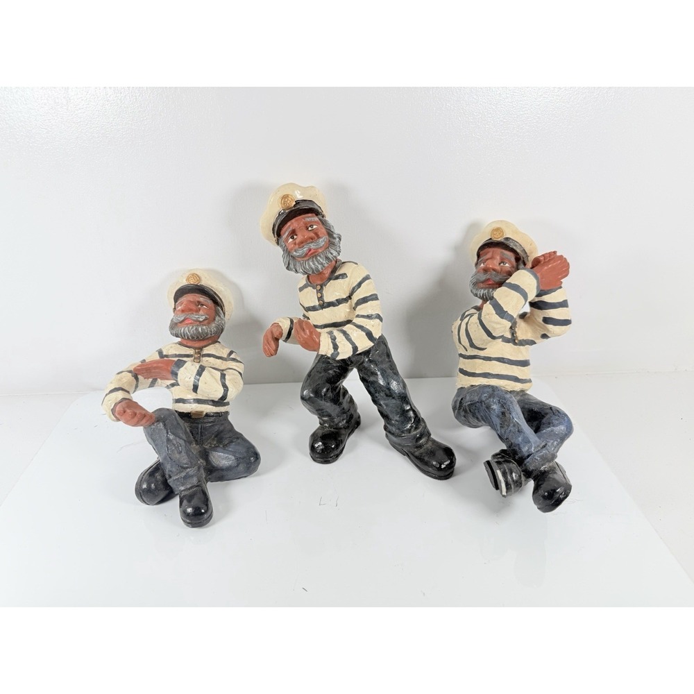 3 Captain Wine Bottle Holders Sailor Decor Nautical Barware